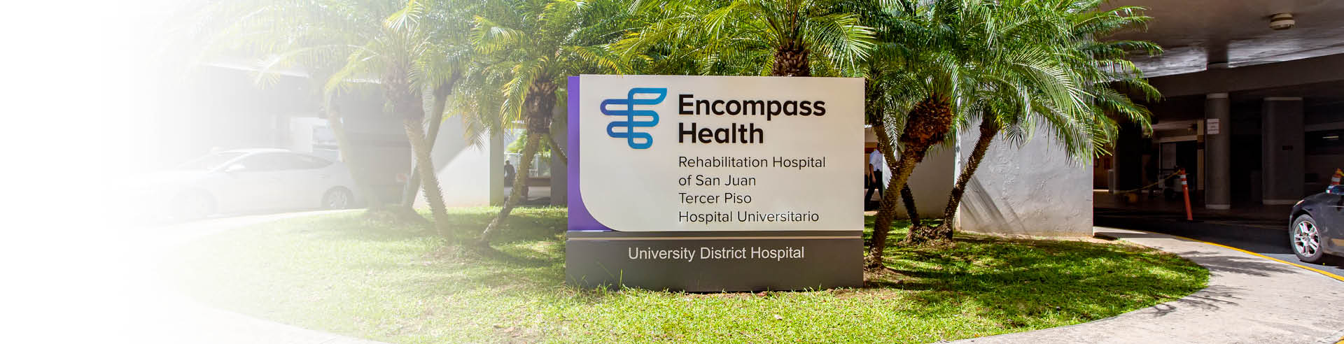 Encompass Health Rehabilitation Hospital of San Juan exterior image of hospital with sign