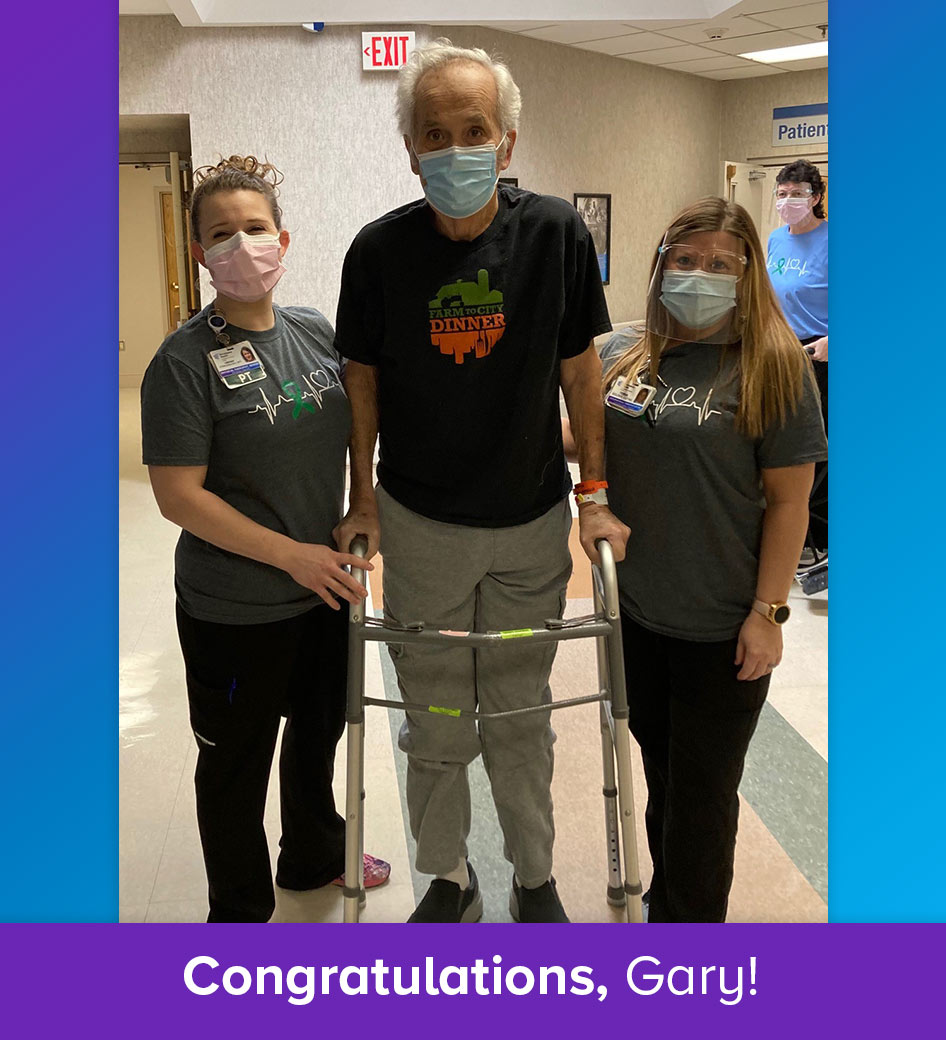 Gary Jones came to Encompass Health York after suffering a traumatic brain injury and required full time care and assistance with movement. After therapy and treatment with our expert staff, Gary will be going home later this week. Congratulations, Gary!